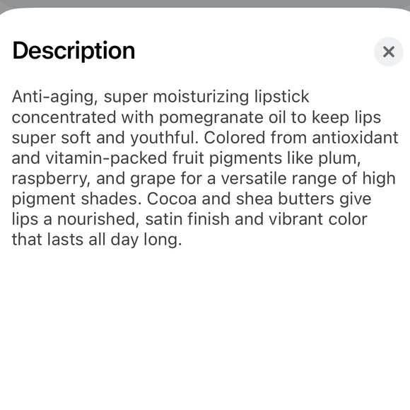 NWT 100% Pure Fruit Pigmented Pomegranate Oil Anti-Aging Lipstick - Primrose 🥳 - Picture 8 of 10